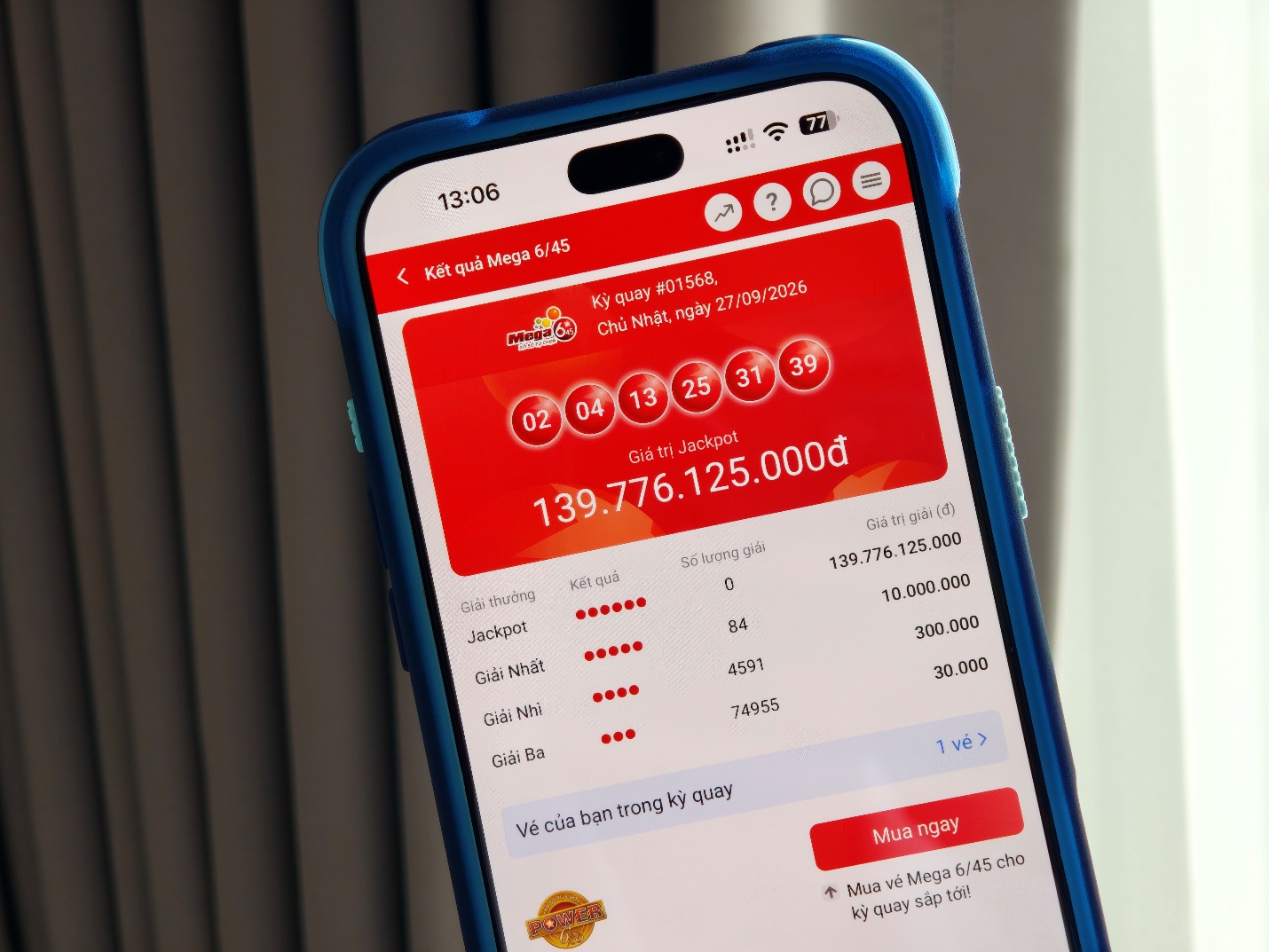Giải Jackpot xổ số Mega 6/45 của Vietlott có vượt đỉnh 152 tỷ đồng? - 1