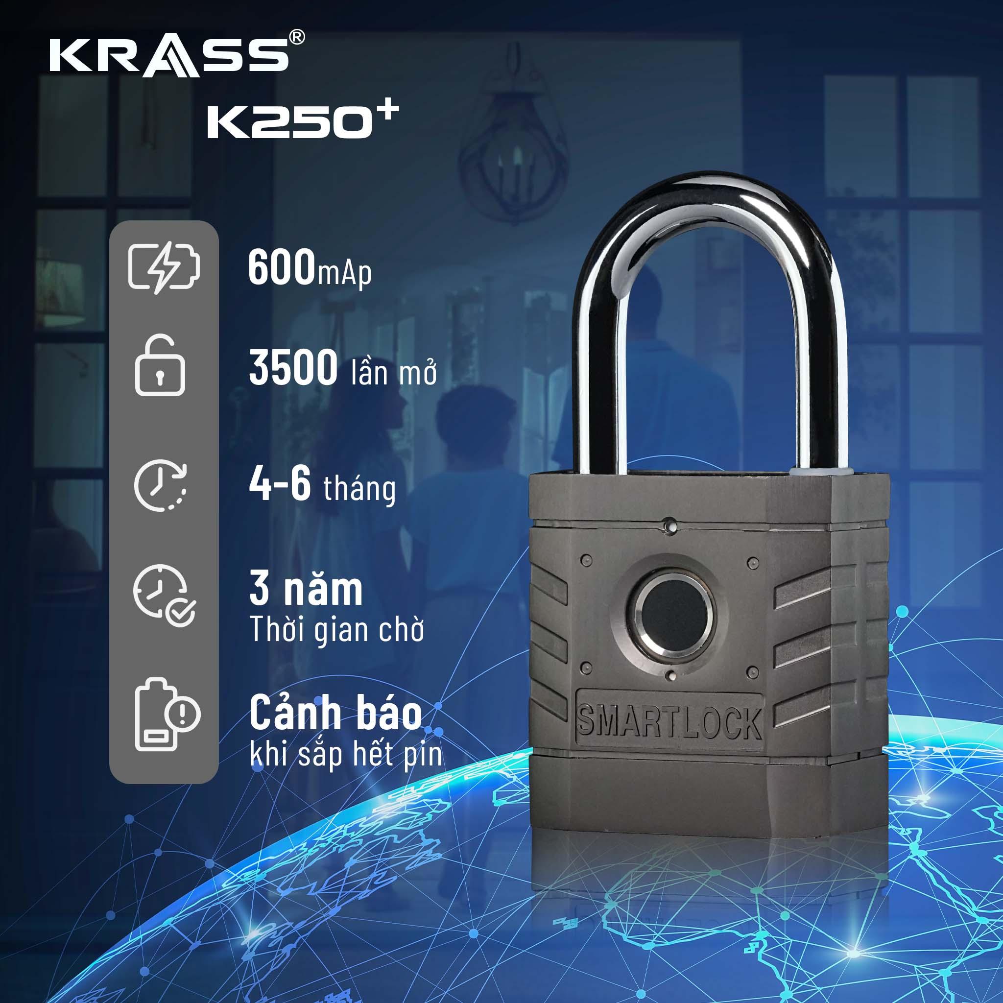 Khóa Krass K250 Plus - Đột phá công nghệ Đức về bảo mật vân tay - 4