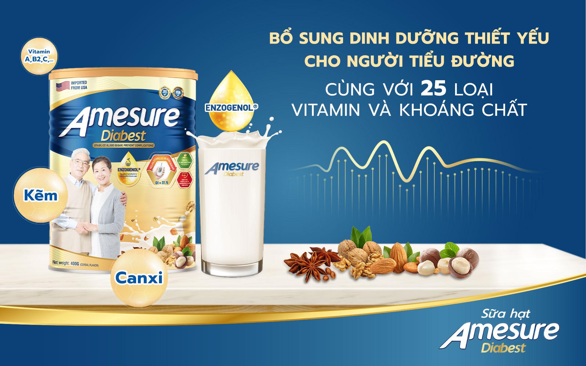 Sữa hạt Amesure - Bữa ăn dinh dưỡng toàn diện, hiệu quả cho người bệnh tiểu đường - 2