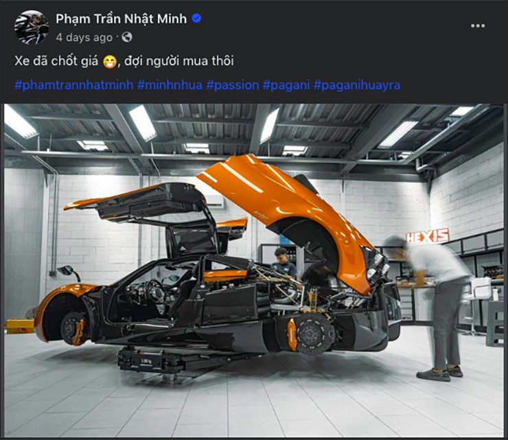 Sau khi tậu McLaren Elva 190 tỷ, Minh Nhựa rao bán "thần gió" Pagani Huayra - 1