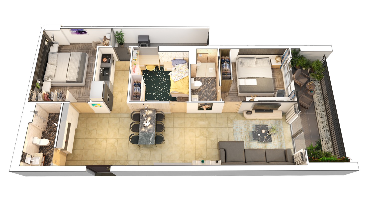 Căn hộ chung cư 3 phòng ngủ đang được “săn đón” - 2