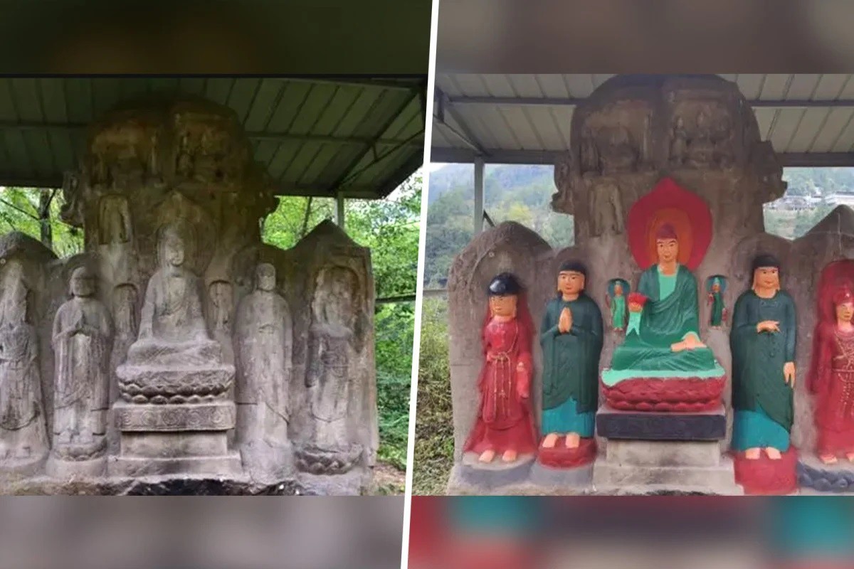TQ: Làm "điều tốt", dân làng gây hại cho tượng Phật vô giá hơn 1.400 năm tuổi - 1