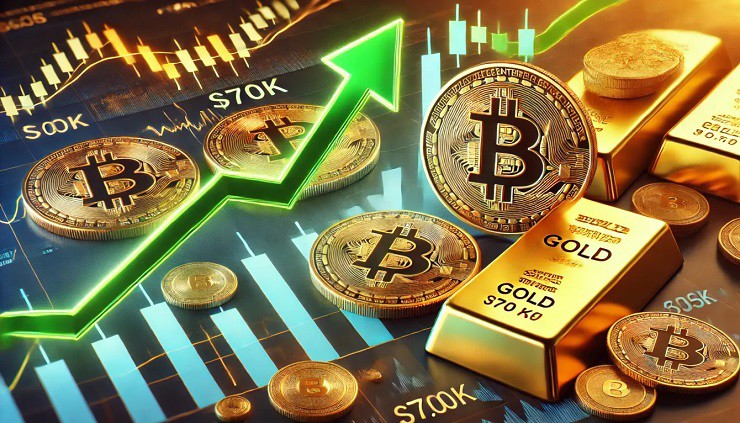 Bitcoin tăng vọt, hướng đến mốc 70.000 USD - 1