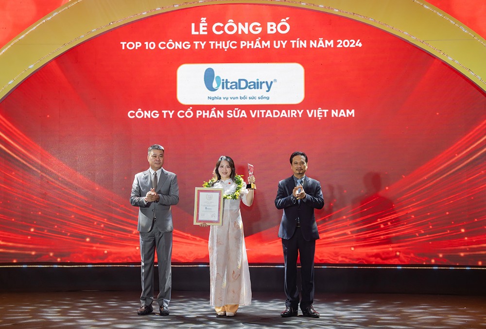 VitaDairy được vinh danh Top 10 Công ty Thực phẩm uy tín 2024 - 1