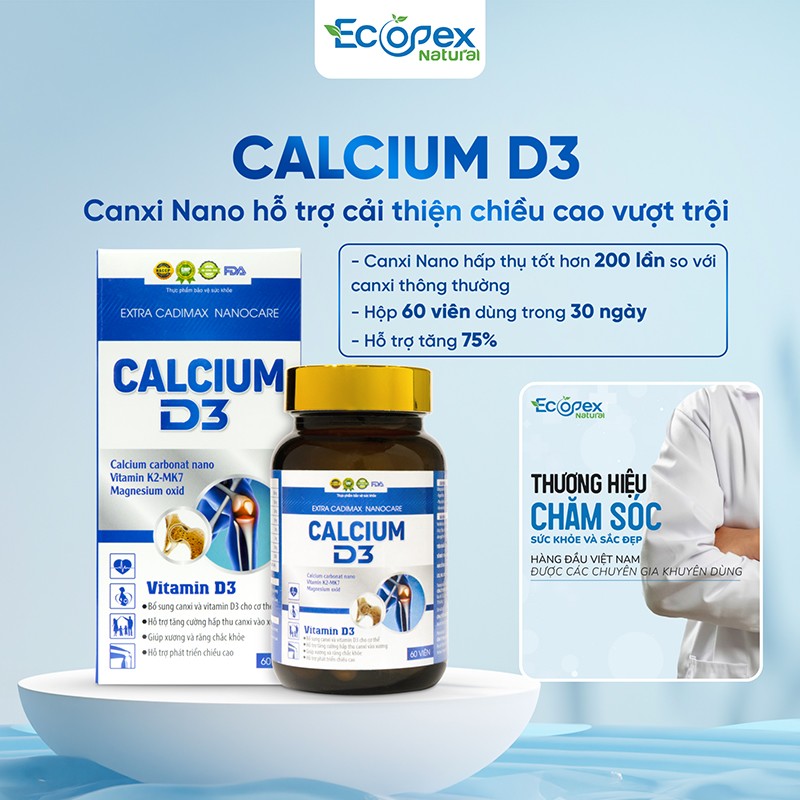 Bứt phá chiều cao cùng Calcium D3 của Ecopex Natural - 2