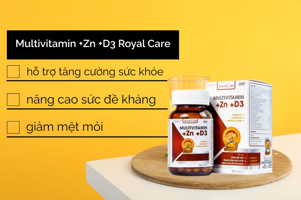 Bí quyết bổ sung kẽm, vitamin D3 với TPBVSK Royal Care Multivitamin + Zn + D3 - 2