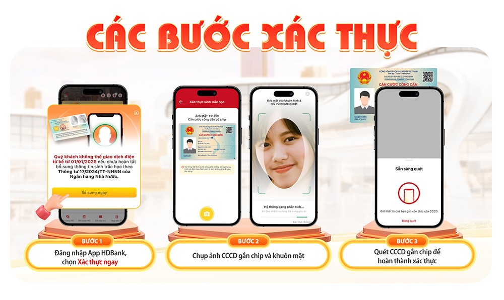 HDBank khuyến nghị khách hàng nhanh chóng bổ sung sinh trắc học, tránh gián đoạn giao dịch - 1