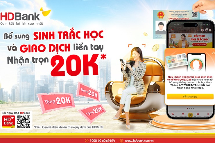 HDBank khuyến nghị khách hàng nhanh chóng bổ sung sinh trắc học, tránh gián đoạn giao dịch - 2