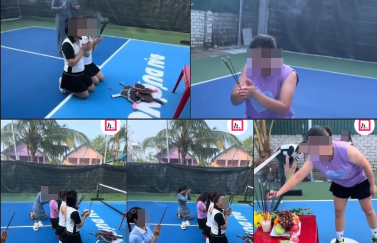 Phái đẹp làm "lễ cúng pickleball”, cư dân mạng bùng nổ tranh cãi - 1