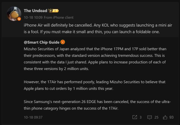 iPhone Air siêu mỏng của Apple sắp bị "khai tử" dù mới ra mắt? - 2