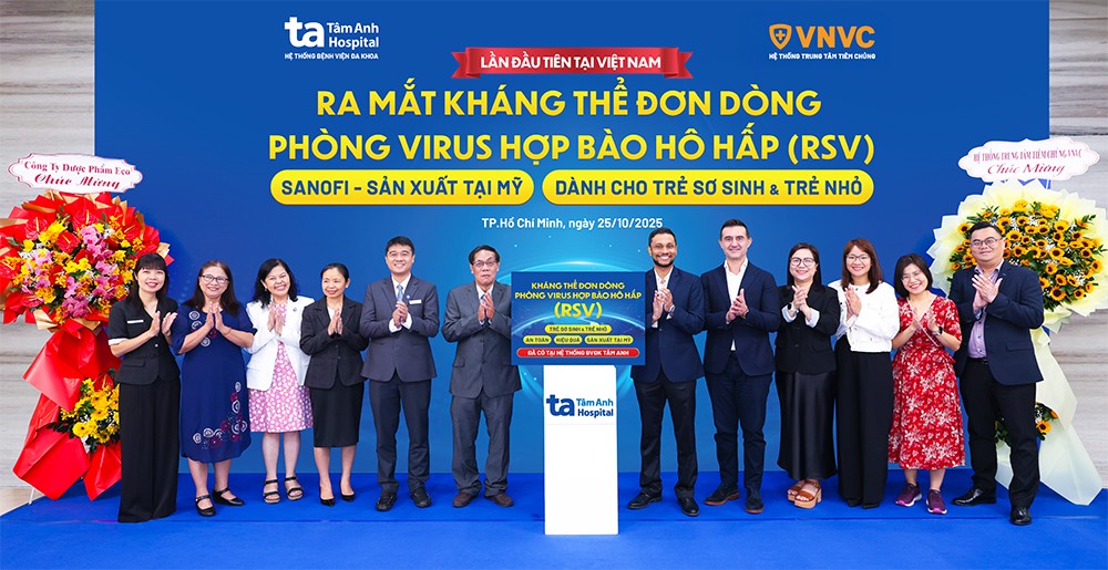 VNVC - Tâm Anh phối hợp triển khai tiêm kháng thể đơn dòng phòng virus hợp bào hô hấp RSV cho trẻ từ 1 ngày tuổi - 1