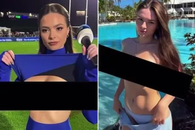 Sự thật việc nữ phóng viên thể thao vừa dẫn vừa khoe "vòng 1" quyến rũ - 1