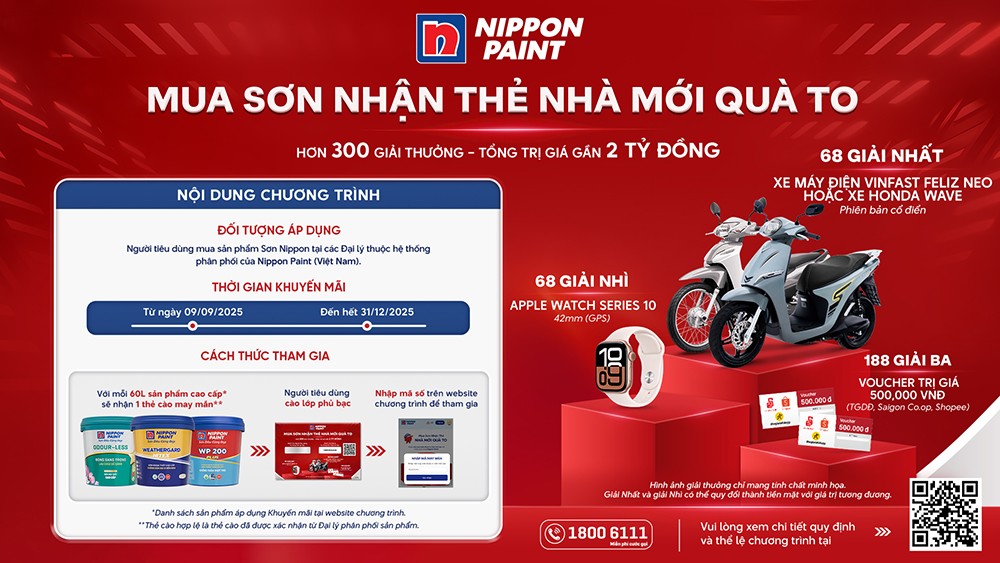 Mua sơn Nippon Paint – Cơ hội rinh xe máy về nhà - 2