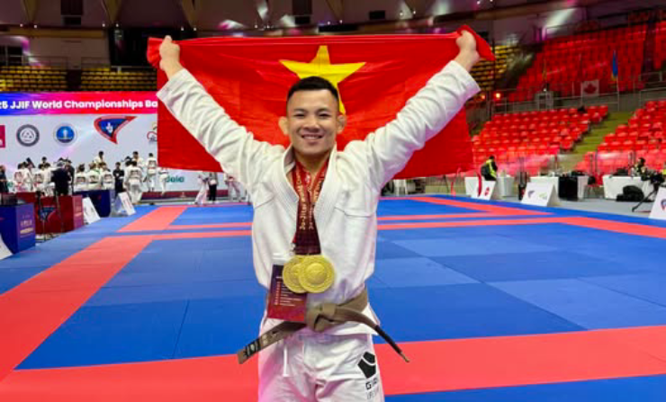 "Quỷ lùn" Hồng Sơn đánh đâu thắng đó, giật 2 HCV Jujitsu vô địch thế giới - 1