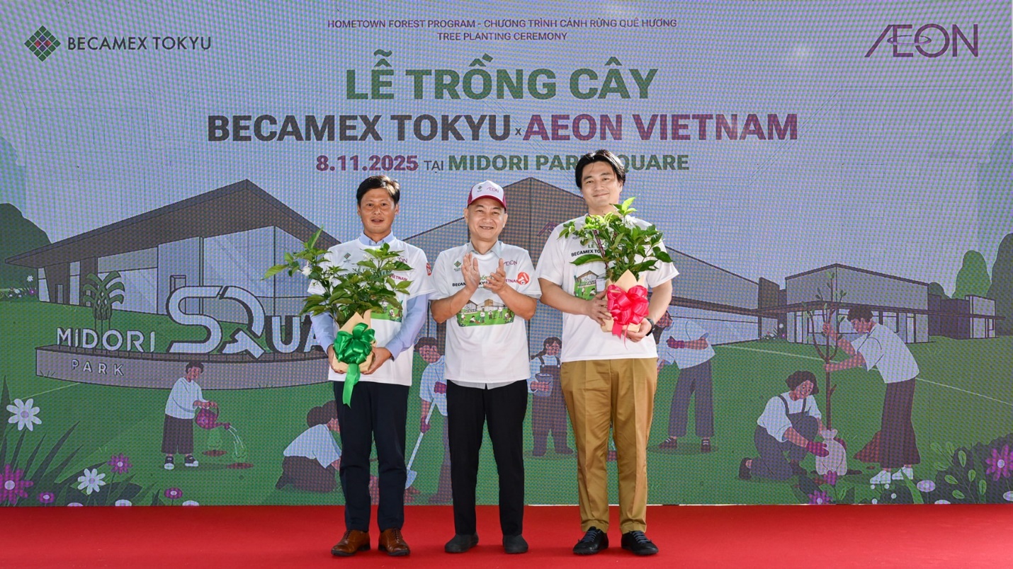 Becamex Tokyu và Aeon Việt Nam tổ chức Lễ trồng cây “Cánh rừng quê hương” tại Khu Thương mại Midori Park Square - 1