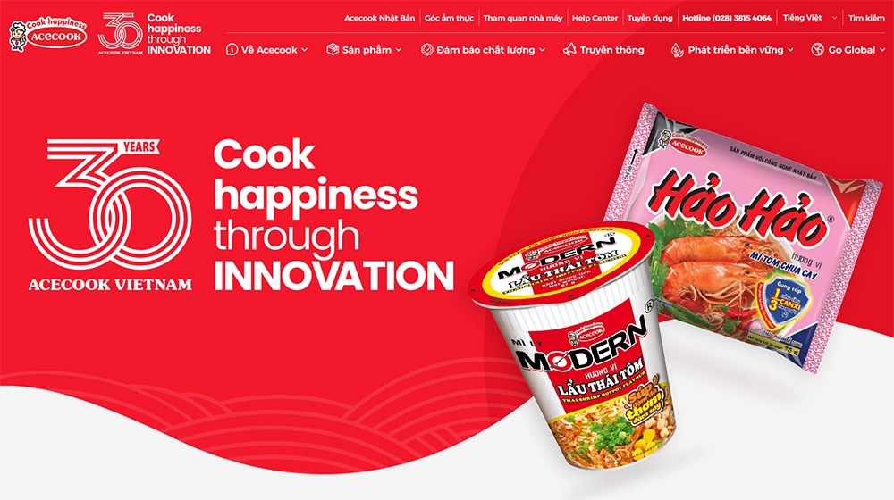 Acecook Việt Nam ra mắt website mới nhân dịp kỷ niệm 30 năm ngày bán hàng đầu tiên - 2