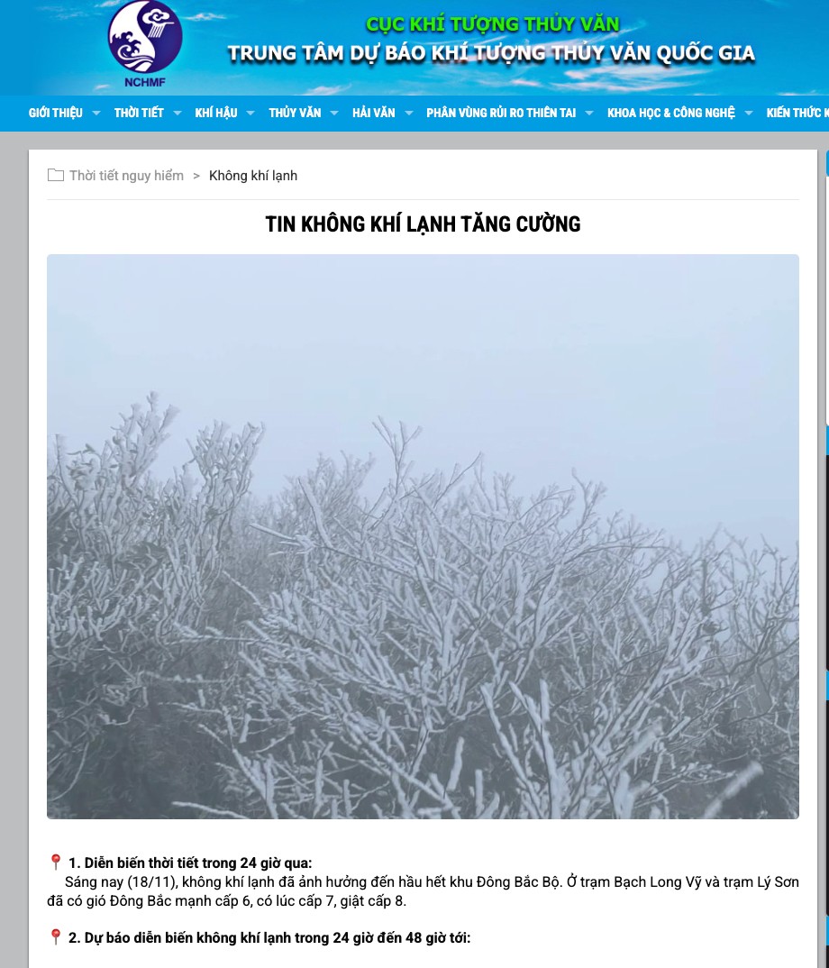 Không khí lạnh tăng cường diện rộng từ hôm nay: Quan tâm và ưu tiên người phụ nữ trong gia đình - 1