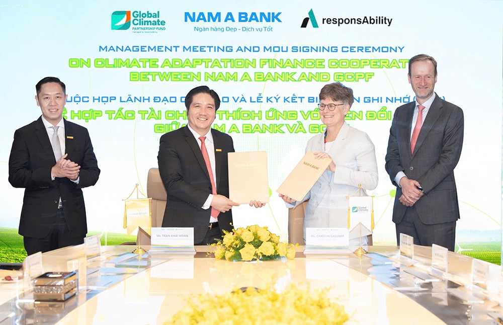 Nam A Bank và GCPF ký kết biên bản ghi nhớ: Phối hợp nghiên cứu khung tài chính thích ứng biến đổi khí hậu từ năm 2026 - 1
