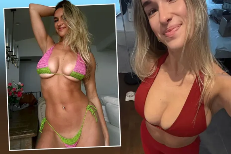 Nữ VĐV bóng chuyền khổ vì vòng 1 đồ sộ, mặc bikini như "sắp rơi" khỏi cơ thể - 1