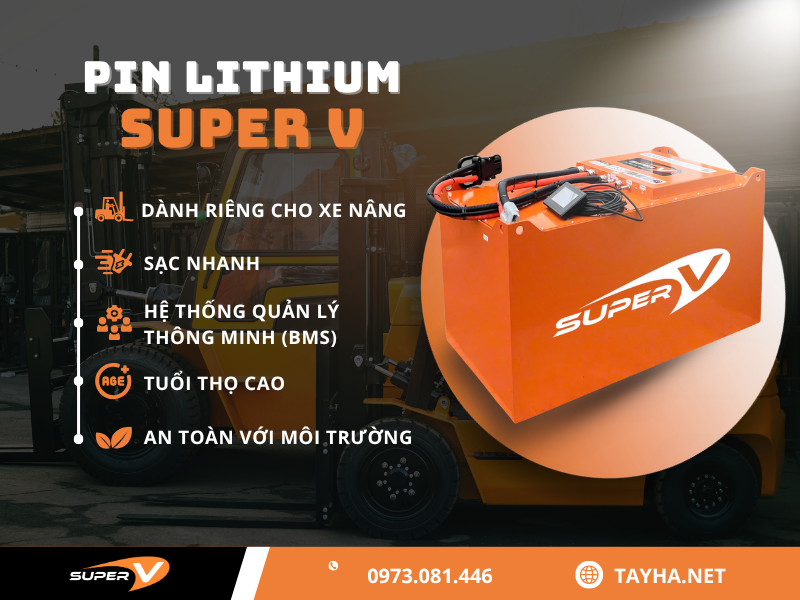 Pin lithium xe nâng SuperV – Công nghệ mới nâng tầm hiệu quả - 1
