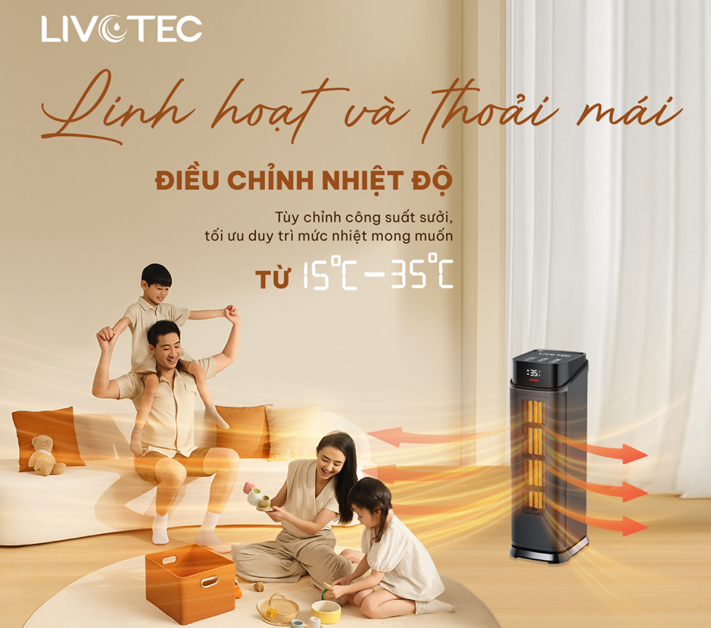Mùa đông này, con ngủ ngon hơn nhờ máy sưởi gốm Livotec LCH Series thông minh - 1