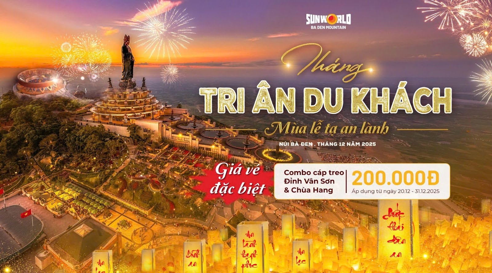 Sun World Ba Den Mountain tri ân du khách với combo vé cáp treo chỉ 200.000 đồng - 1