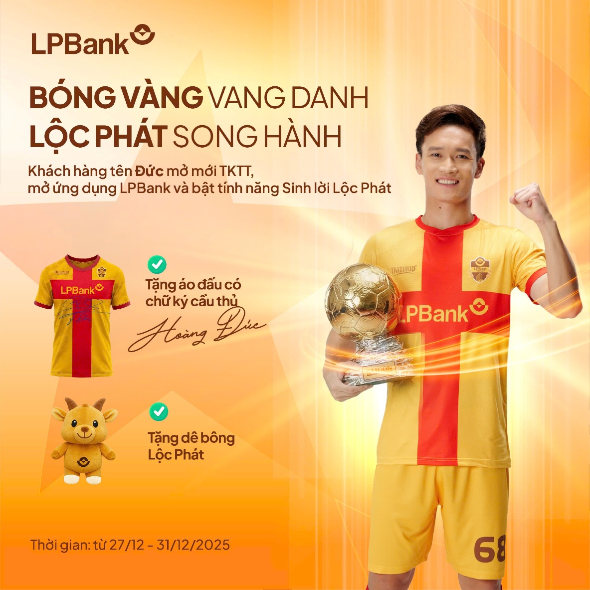 Hoàng Đức lập hat-trick Quả bóng vàng Việt Nam cùng sự đồng hành của LPBank - 3
