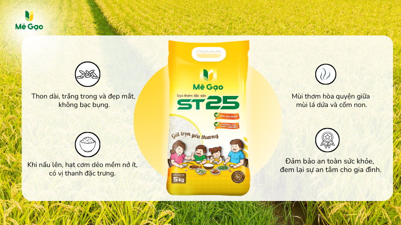 Gạo ST25 Mê Gạo - Gạo thuần 100%, dẻo thơm chuẩn vị - 2