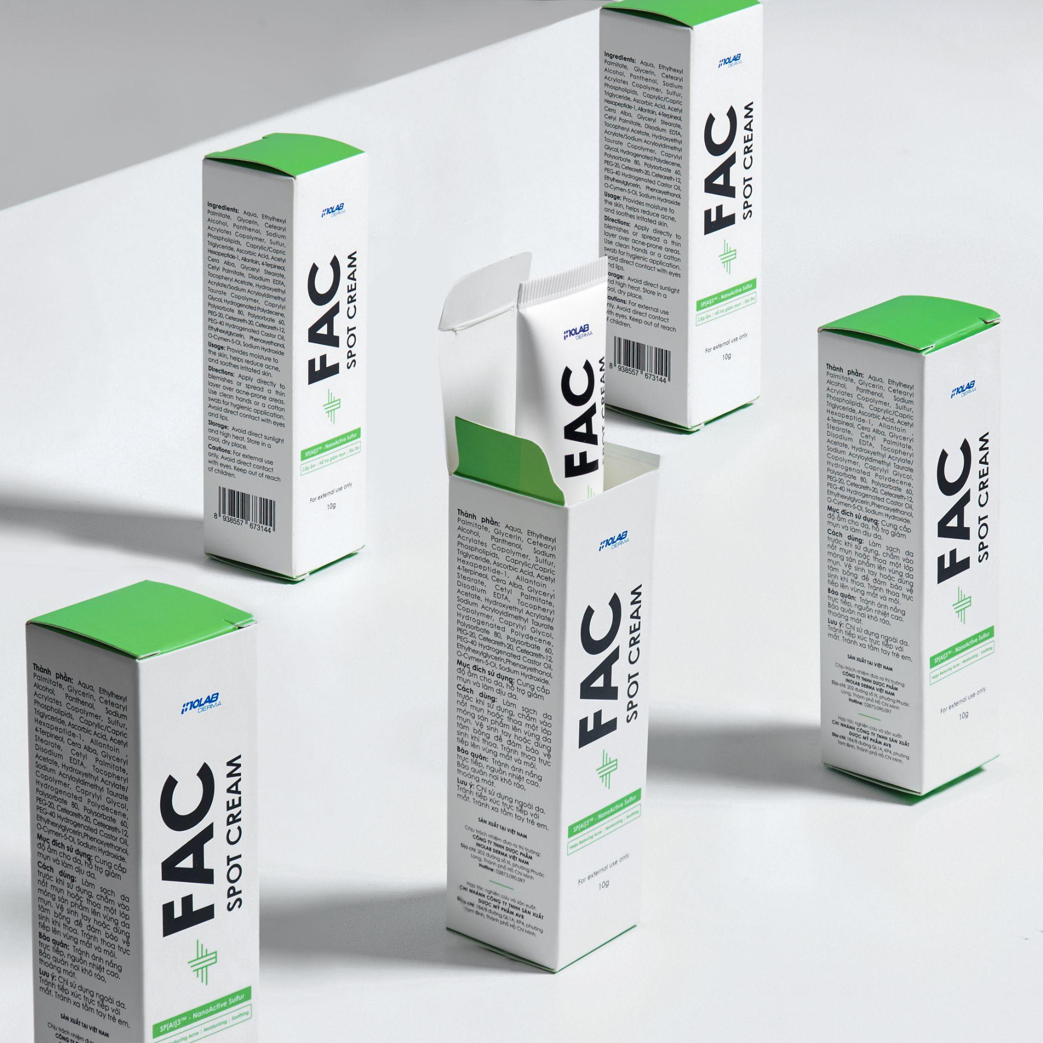 Inolab Derma FAC Spot Cream được kiểm nghiệm da liễu, phù hợp với làn da mụn nhạy cảm - 1