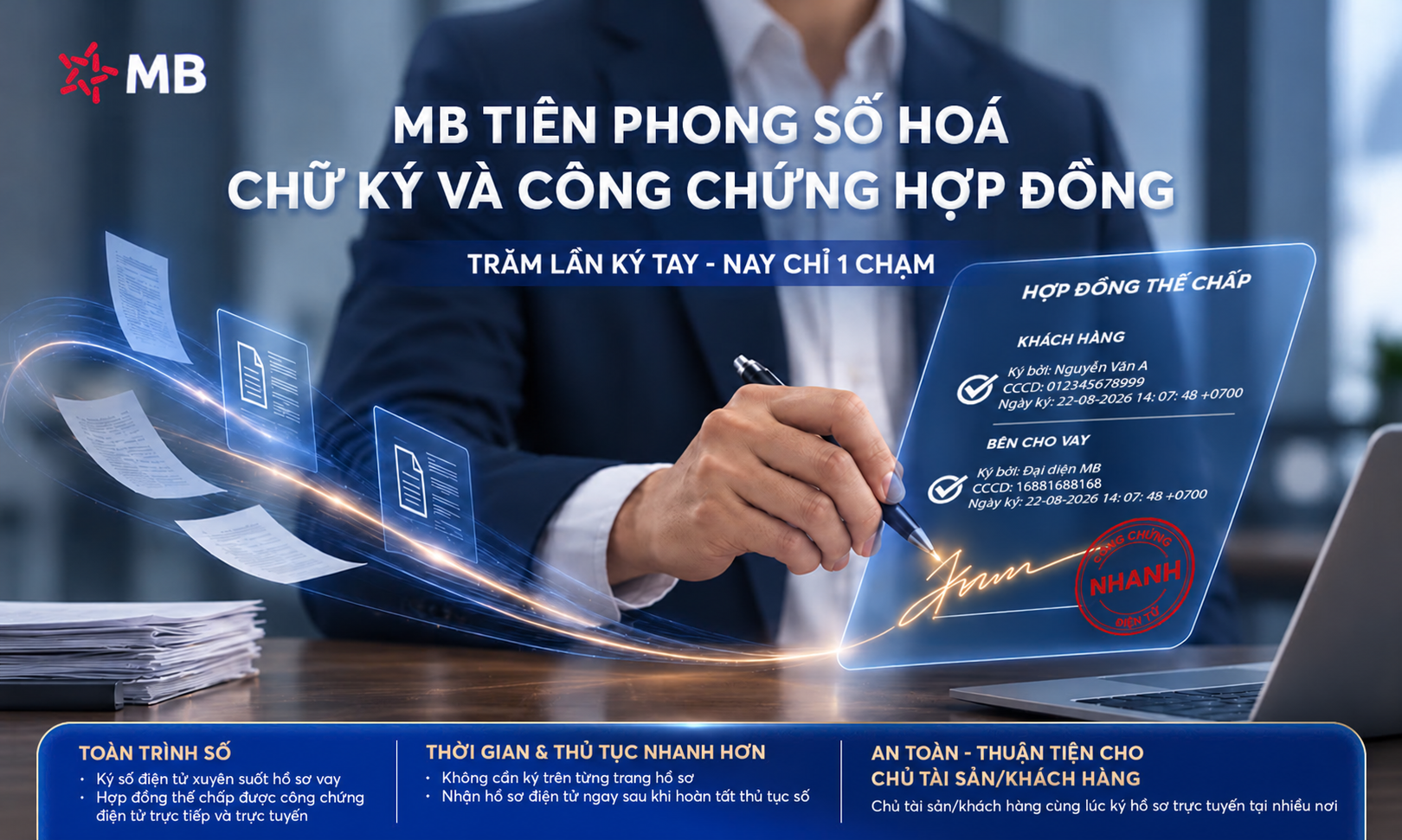 MB tiên phong ký số: Trăm lần ký tay – nay chỉ 1 chạm - 1