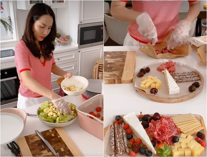 Vợ xinh của Hoàng Bách về nhà mẹ đẻ vẫn bị bắt nấu ăn sấp mặt, mẹ chồng có mặt nấu nướng cùng - 7