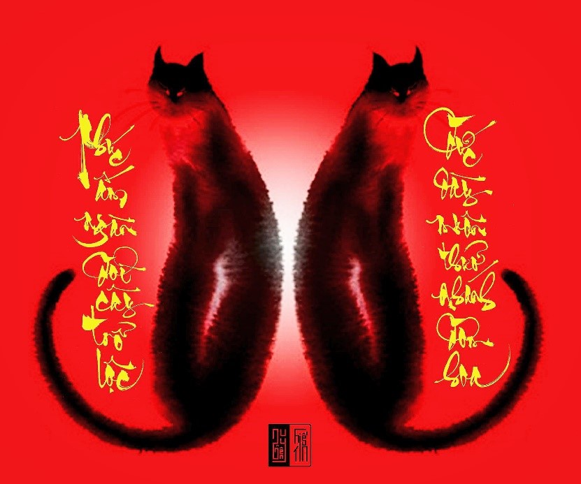 Nguyễn Hiếu Tín với họa tự độc đáo về mèo - 7