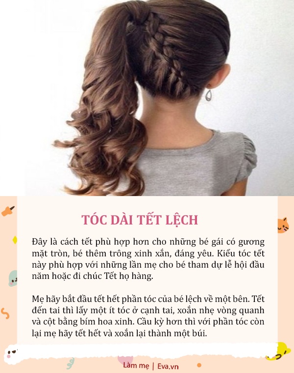Kiểu tóc tết dễ làm cho bé chơi Tết, mẹ chỉ cần 5 phút con thêm đáng yêu, ai cũng khen - 5