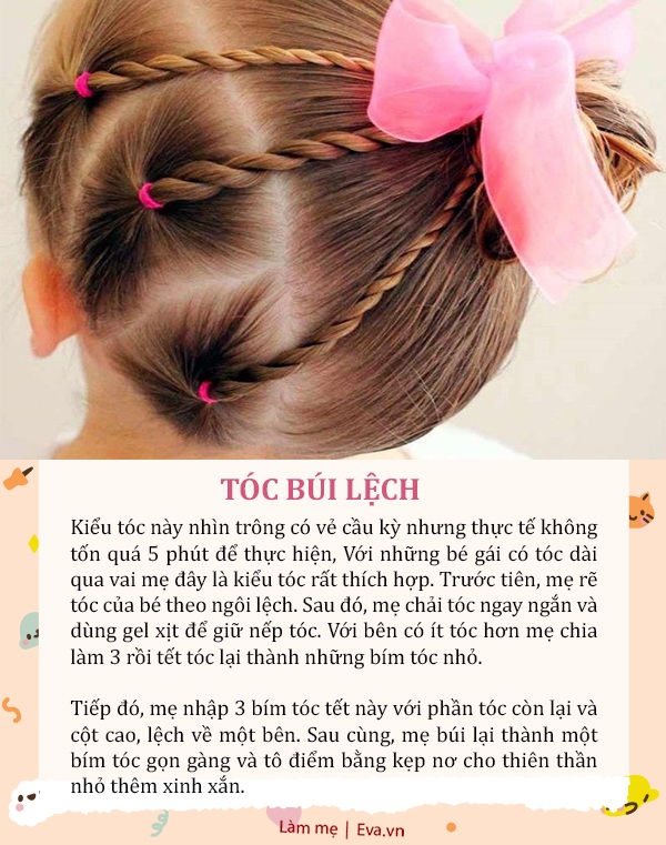 Kiểu tóc tết dễ làm cho bé chơi Tết, mẹ chỉ cần 5 phút con thêm đáng yêu, ai cũng khen - 6