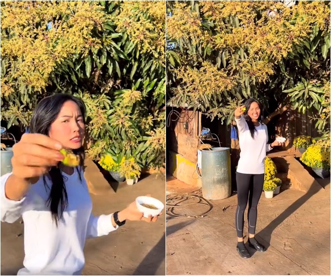 "Hoa hậu nghèo nhất Việt Nam" đội mẹt rau muống lên đầu về làm món dân dã, ước có tô cơm nóng "ngồi bốc ăn" - 8