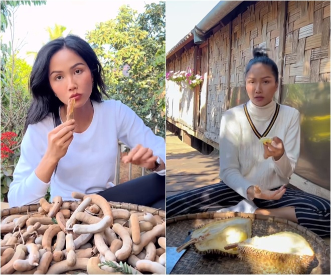 "Hoa hậu nghèo nhất Việt Nam" đội mẹt rau muống lên đầu về làm món dân dã, ước có tô cơm nóng "ngồi bốc ăn" - 9