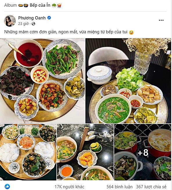 Phương Oanh khoe loạt mâm cơm tự nhận "đi vào lòng người", dân mạng nhắc đến 1 người - 7