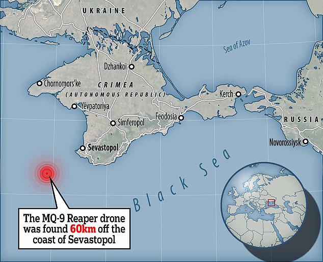 Nga xác định chính xác vị trí UAV Mỹ rơi ở Biển Đen? - 1
