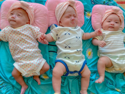 Gia đình - 5 năm hiếm muộn phải nhờ cậy IVF, mẹ bầu chuyển 2 phôi được hẳn 3 thiên thần