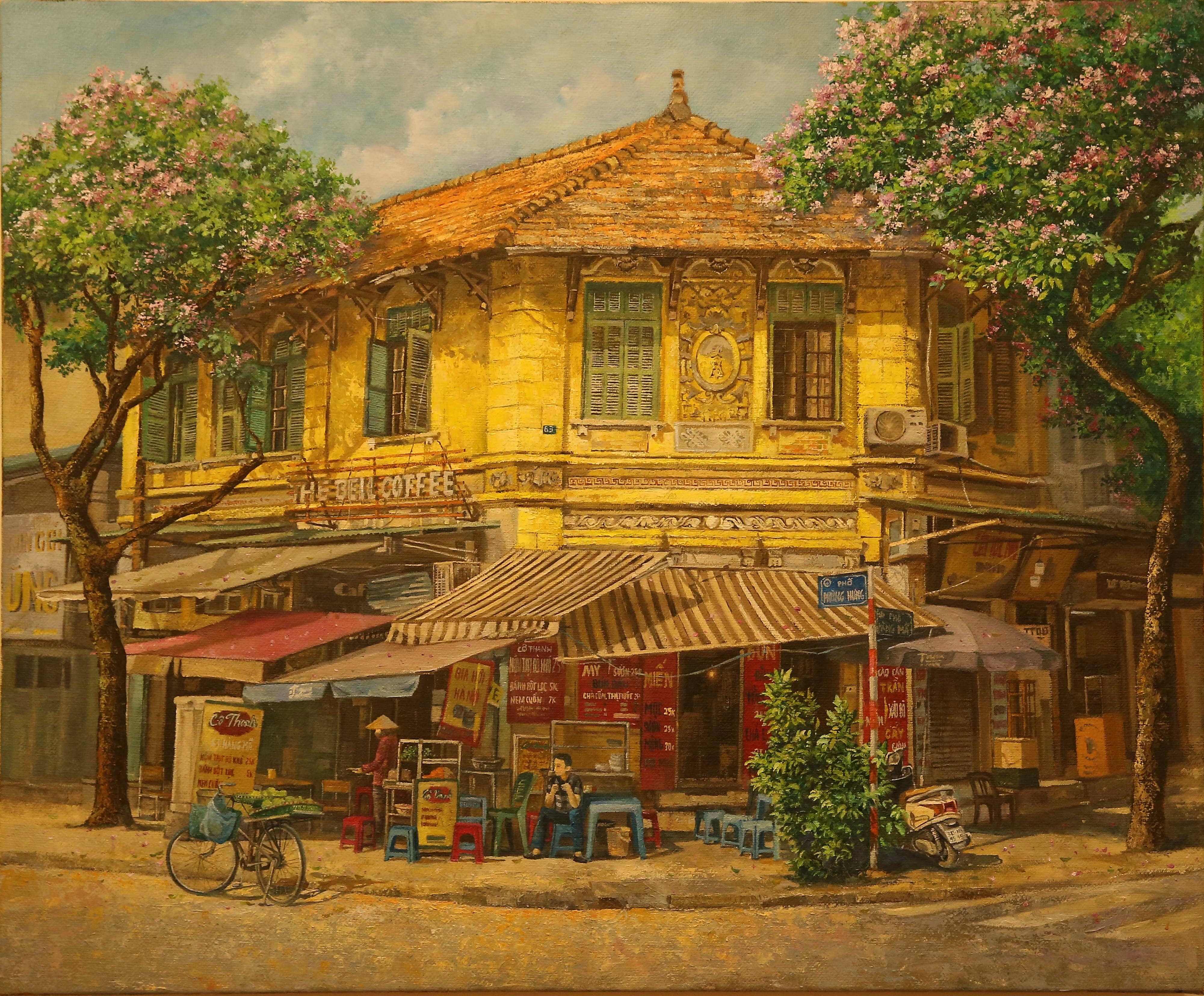 "Phố xưa hè cũ" trong tranh Trần Nam Long - 3