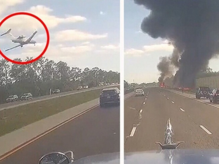 Video: Khoảnh khắc máy bay lao xuống cao tốc ở Mỹ rồi bốc cháy, 2 người chết