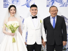 HLV Park Hang Seo tới đám cưới Quang Hải, dàn sao Việt tề tựu đông vui
