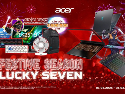 Thông tin doanh nghiệp - FESTIVE SEASON - LUCKY SEVEN: Cơ hội săn quà siêu hấp dẫn cùng Acer