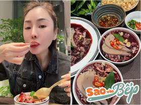 Nữ ca sĩ nổi tiếng tự làm tiết canh "giả" ngon hết sẩy, vợ trẻ Shark Bình cũng mê mẩn món này