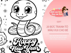 Gợi ý cho bé 20 bức tranh tô màu HAPPY NEW YEAR ý nghĩa