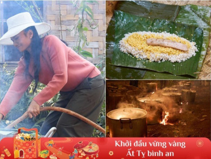 Gia đình - Nhà &quot;Hoa hậu nghèo nhất Việt Nam&quot; gói 400 đòn bánh tét, hết 2 tạ gạo, 25kg thịt