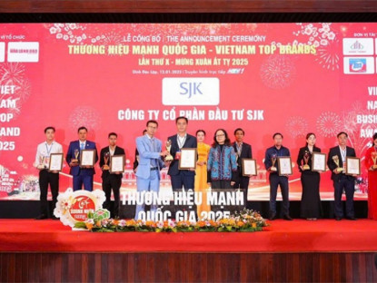 Thông tin doanh nghiệp - SJK đạt danh hiệu Top 12 Thương Hiệu Mạnh Quốc Gia năm 2025