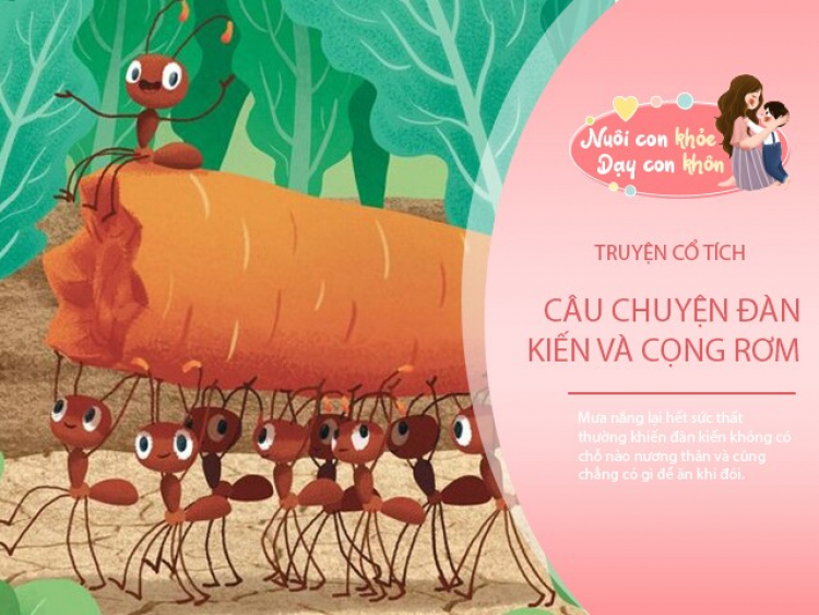Truyện cổ tích Đàn kiến và cọng rơm