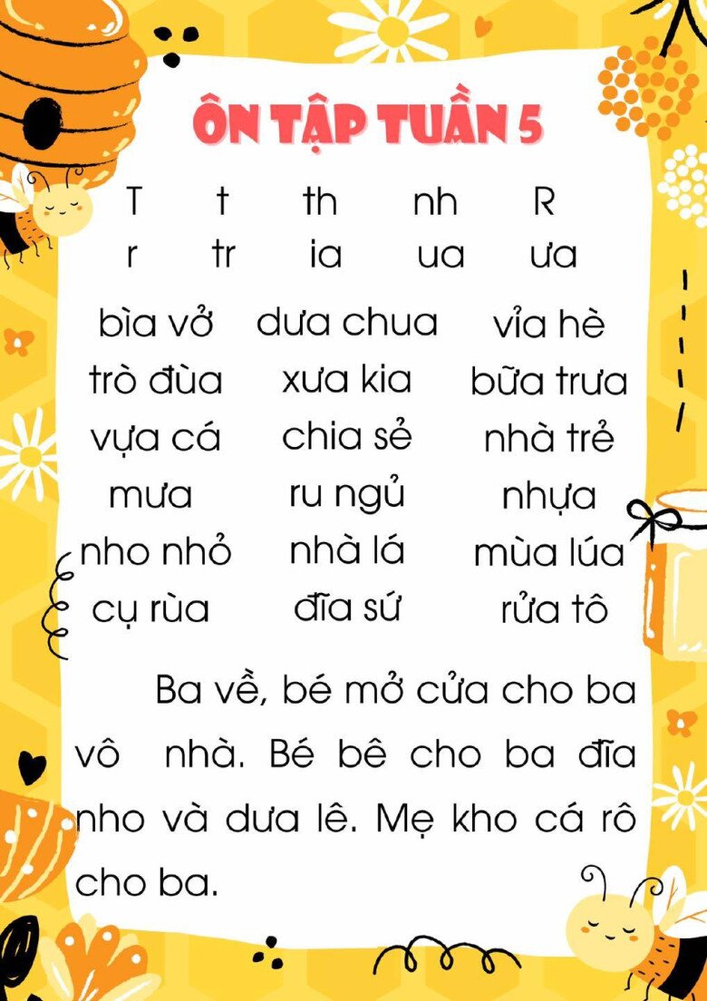 15 bài luyện đọc âm, vần, câu, đoạn đơn giản cho bé, vừa học vừa chơi cùng bố mẹ - 5