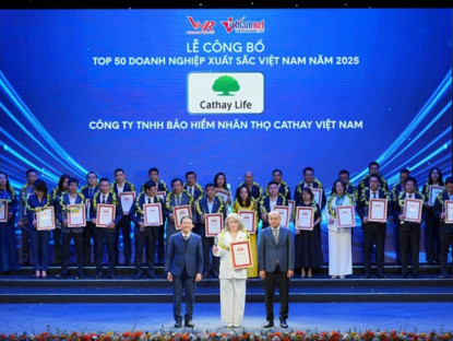Thông tin doanh nghiệp - Cathay Life Vietnam được vinh danh trong Top 500 doanh nghiệp lớn nhất Việt Nam năm 2025